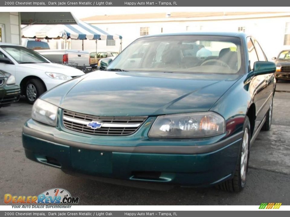 2000 Chevrolet Impala Dark Jade Green Metallic / Light Oak Photo #3
