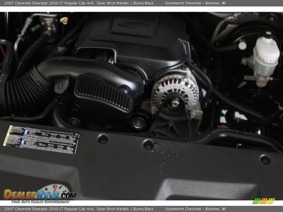 2007 Chevrolet Silverado 1500 LT Regular Cab 4x4 Silver Birch Metallic / Ebony Black Photo #8