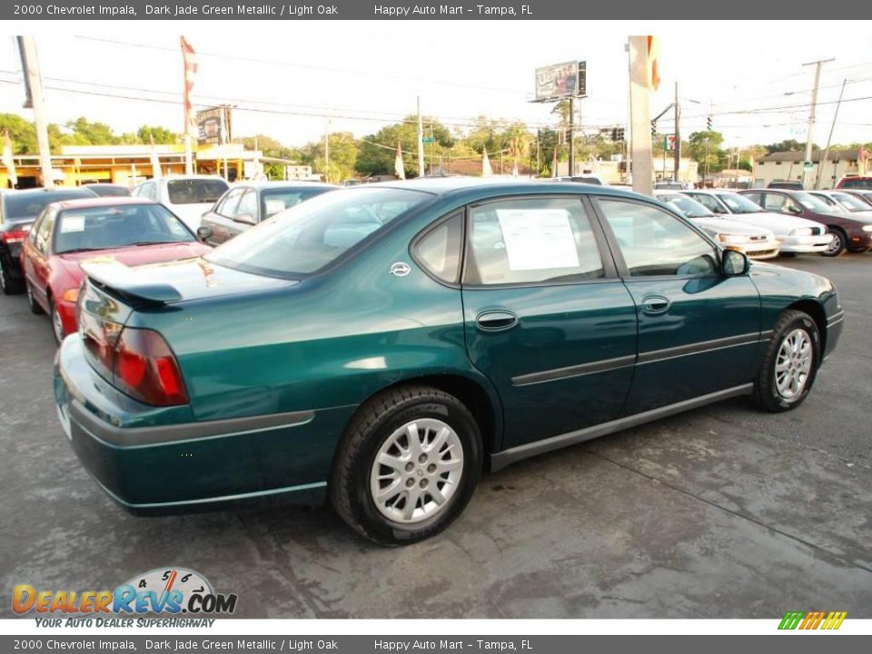 2000 Chevrolet Impala Dark Jade Green Metallic / Light Oak Photo #7