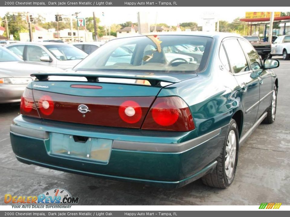 2000 Chevrolet Impala Dark Jade Green Metallic / Light Oak Photo #8