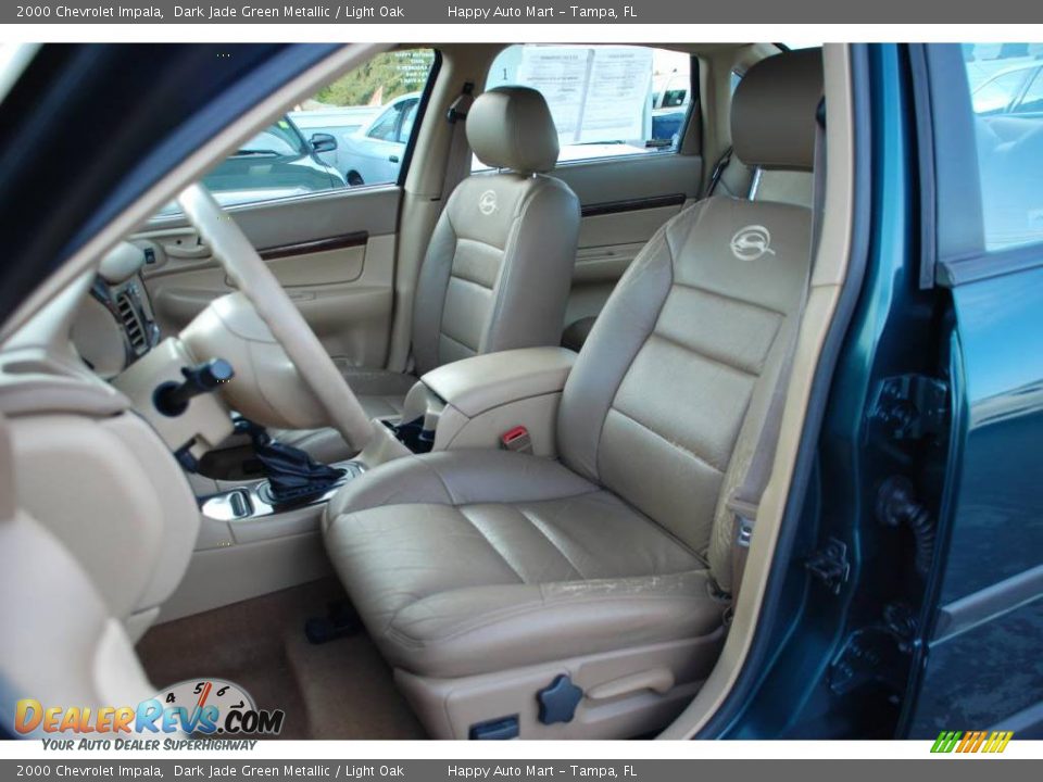2000 Chevrolet Impala Dark Jade Green Metallic / Light Oak Photo #10