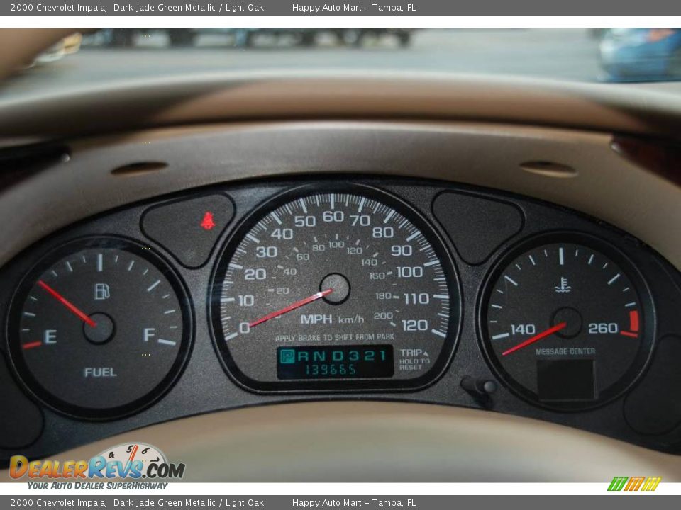 2000 Chevrolet Impala Dark Jade Green Metallic / Light Oak Photo #11