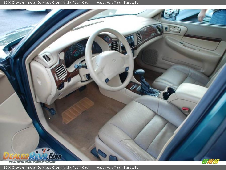 2000 Chevrolet Impala Dark Jade Green Metallic / Light Oak Photo #13