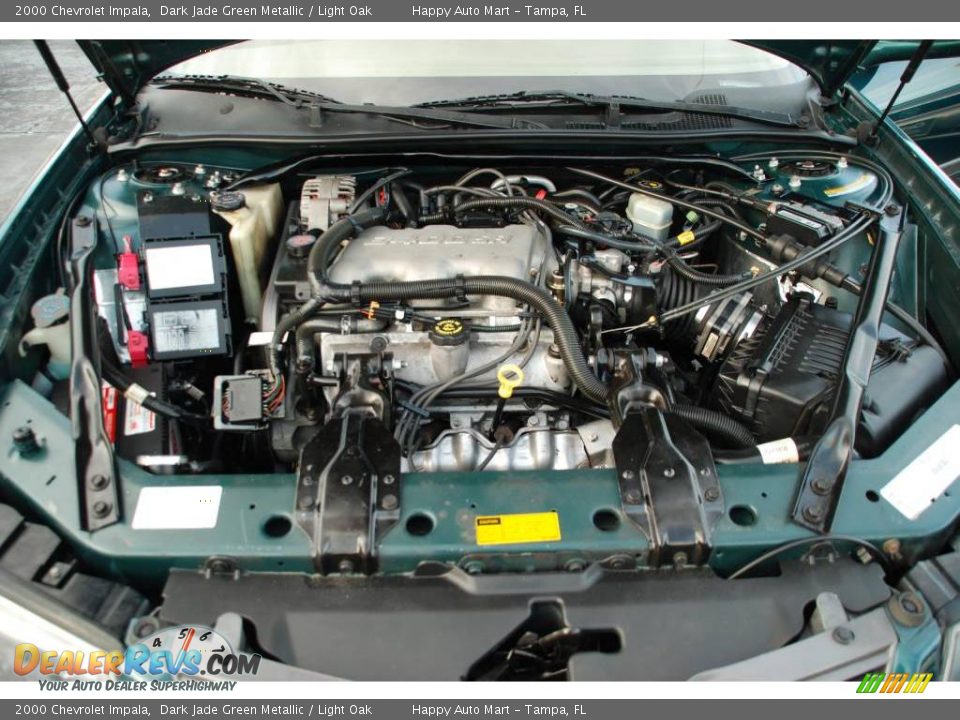 2000 Chevrolet Impala Dark Jade Green Metallic / Light Oak Photo #24