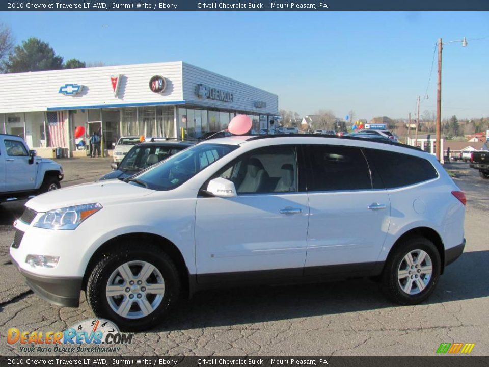 2010 Chevrolet Traverse LT AWD Summit White / Ebony Photo #1