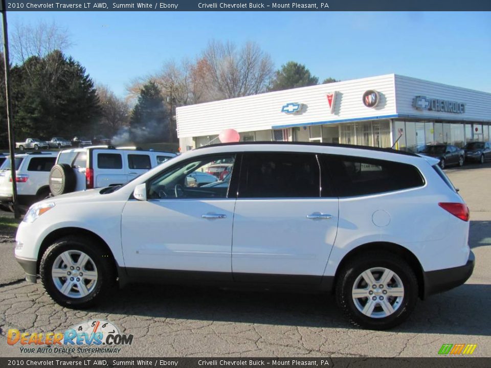 2010 Chevrolet Traverse LT AWD Summit White / Ebony Photo #2