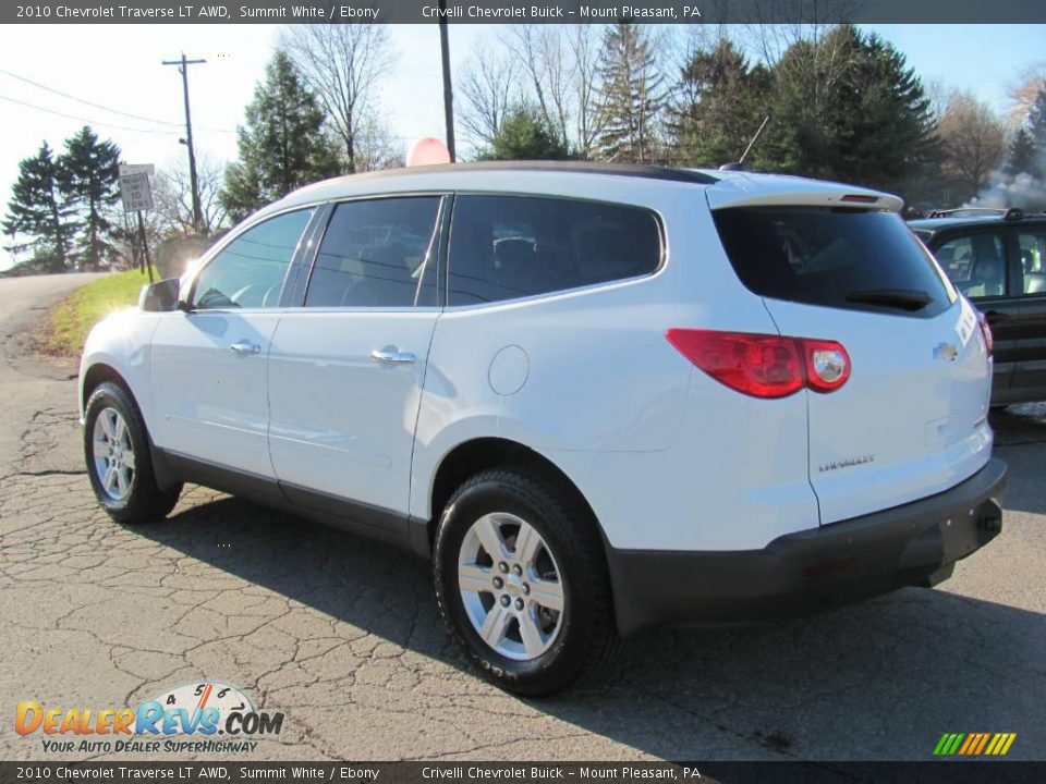 2010 Chevrolet Traverse LT AWD Summit White / Ebony Photo #3