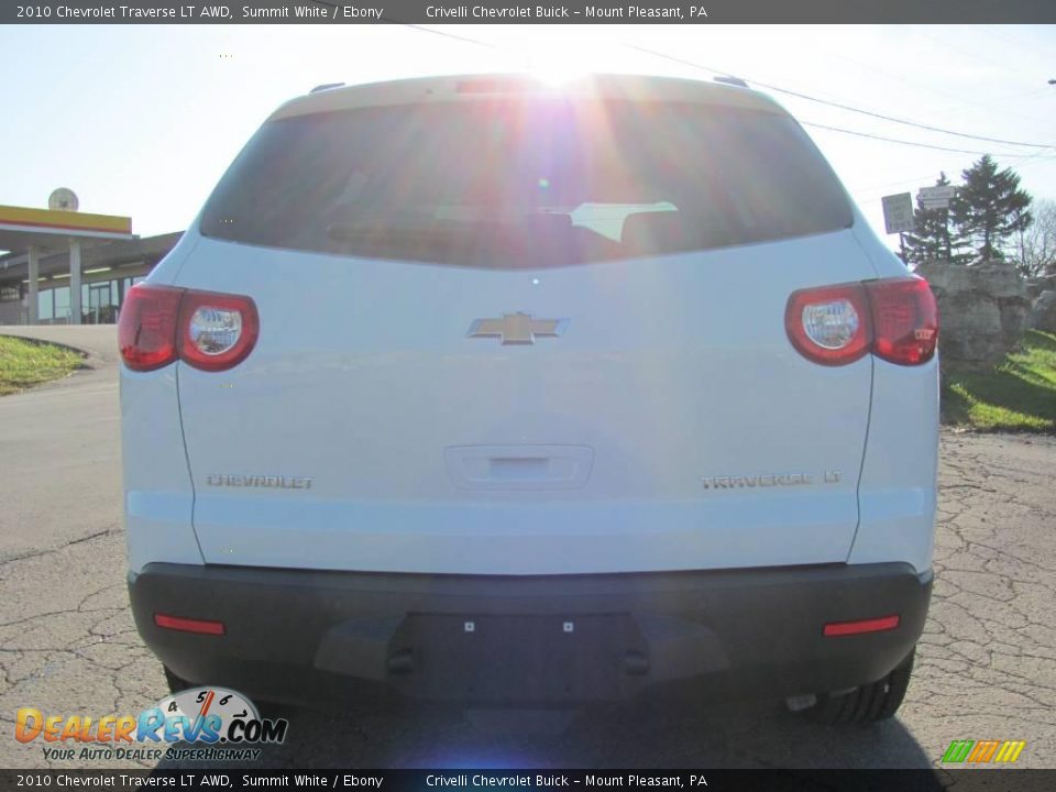 2010 Chevrolet Traverse LT AWD Summit White / Ebony Photo #5