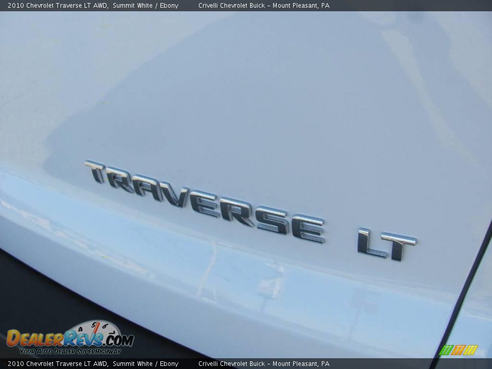 2010 Chevrolet Traverse LT AWD Summit White / Ebony Photo #6