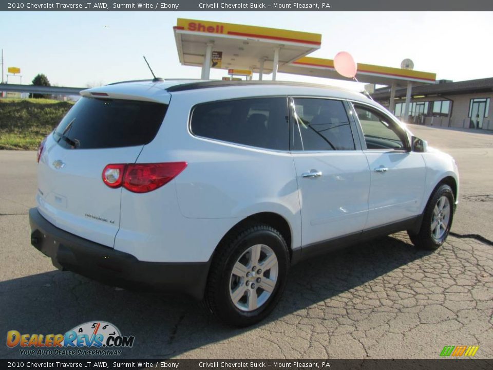 2010 Chevrolet Traverse LT AWD Summit White / Ebony Photo #7