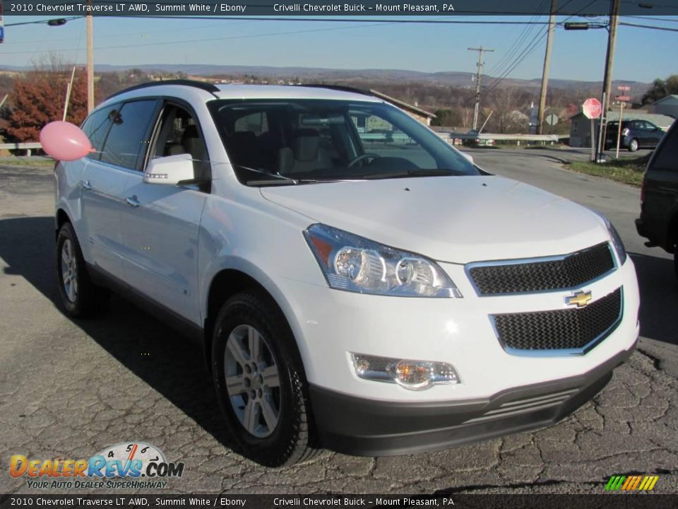 2010 Chevrolet Traverse LT AWD Summit White / Ebony Photo #9