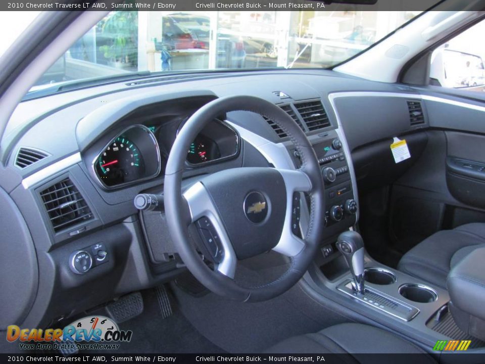 2010 Chevrolet Traverse LT AWD Summit White / Ebony Photo #14