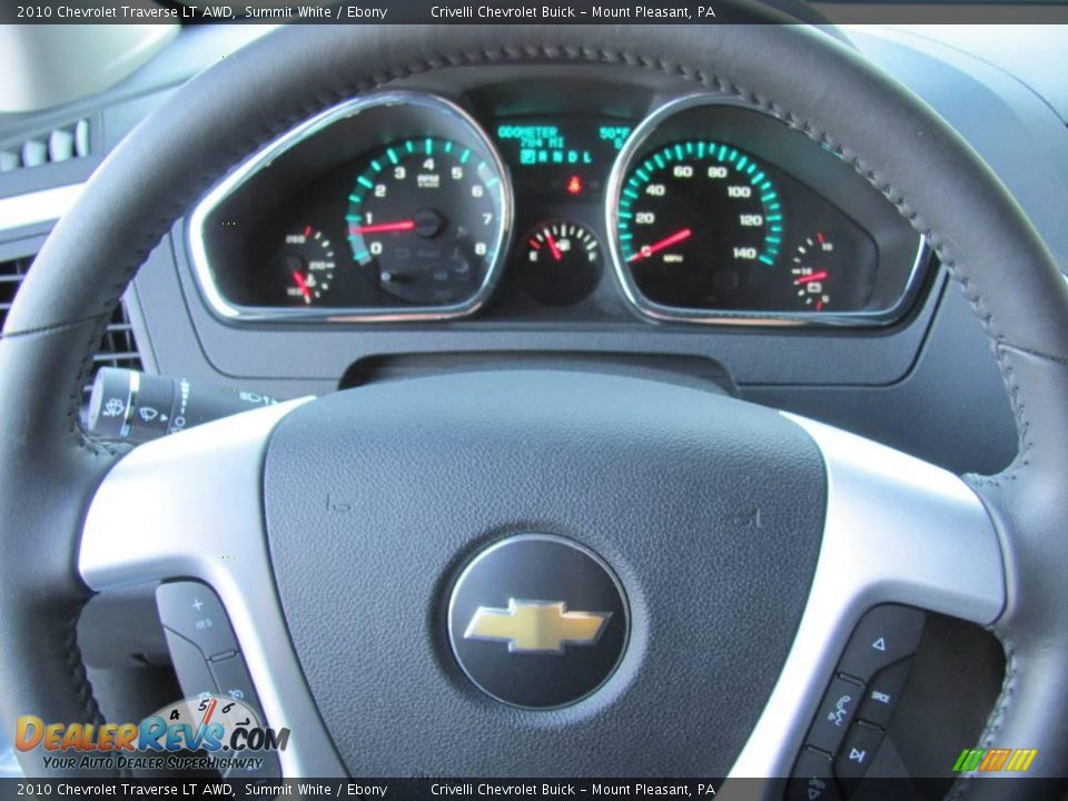 2010 Chevrolet Traverse LT AWD Summit White / Ebony Photo #19