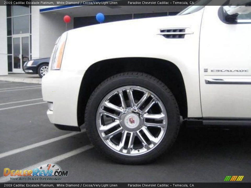 2009 Cadillac Escalade Platinum White Diamond / Cocoa/Very Light Linen Photo #3