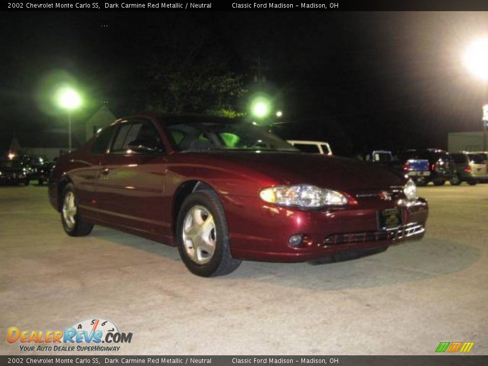 2002 Chevrolet Monte Carlo SS Dark Carmine Red Metallic / Neutral Photo #32