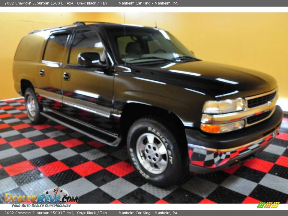 2002 Chevrolet Suburban 1500 LT 4x4 Onyx Black / Tan Photo #1