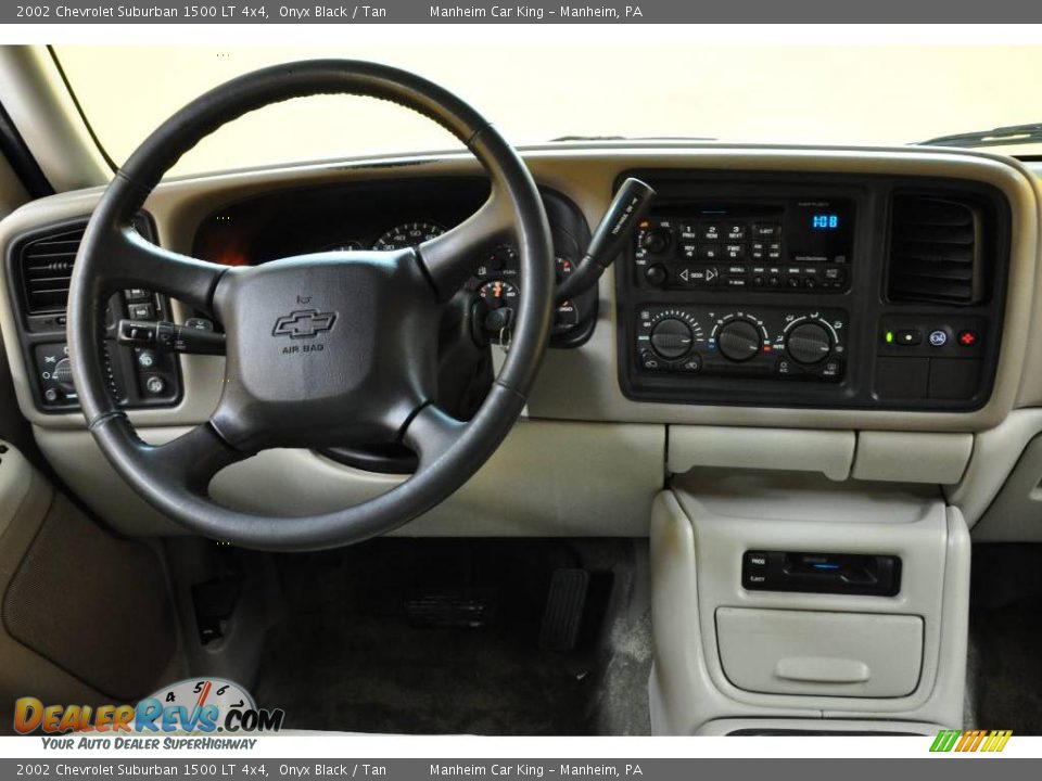 2002 Chevrolet Suburban 1500 LT 4x4 Onyx Black / Tan Photo #7