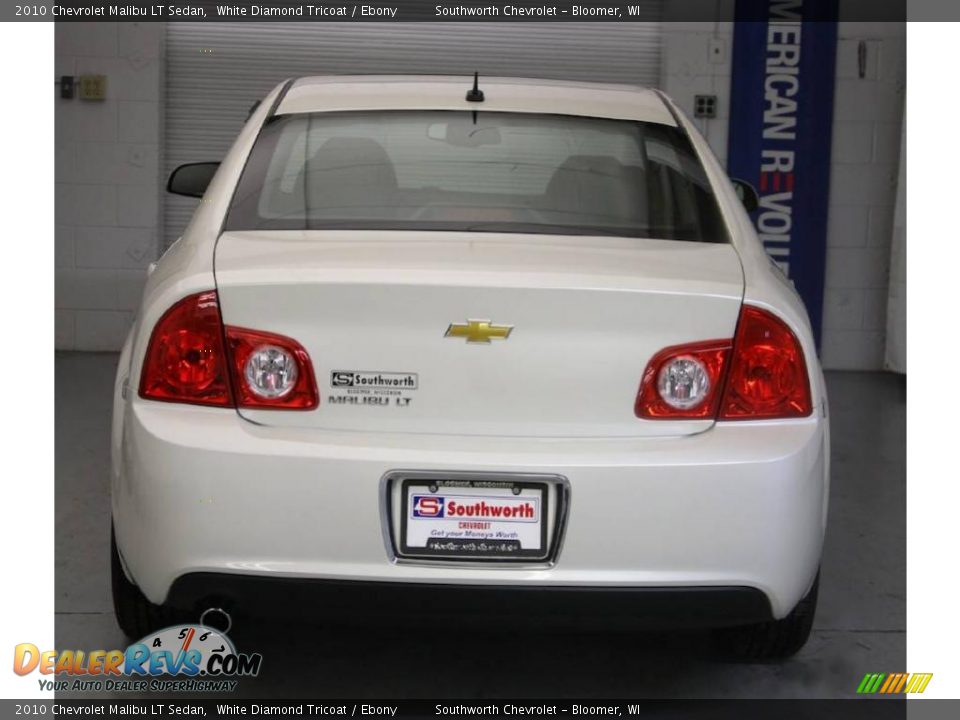 2010 Chevrolet Malibu LT Sedan White Diamond Tricoat / Ebony Photo #3