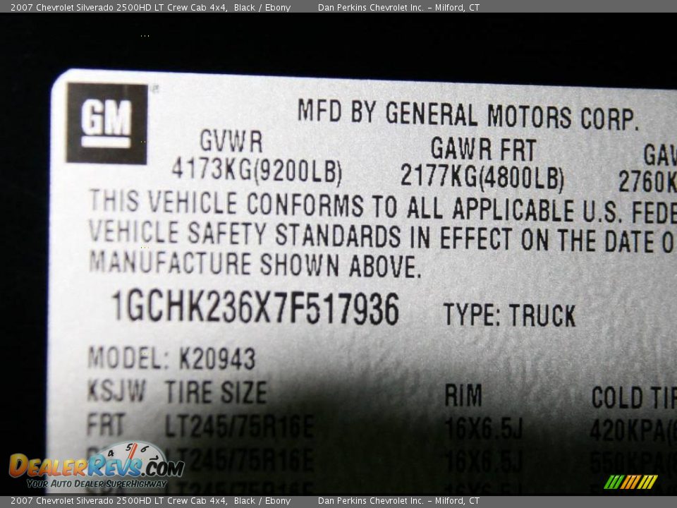 2007 Chevrolet Silverado 2500HD LT Crew Cab 4x4 Black / Ebony Photo #17
