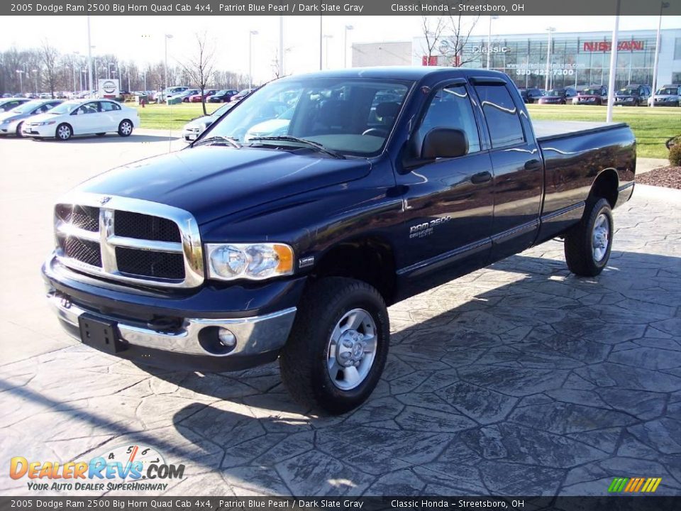2005 Dodge Ram 2500 Big Horn Quad Cab 4x4 Patriot Blue Pearl / Dark Slate Gray Photo #2