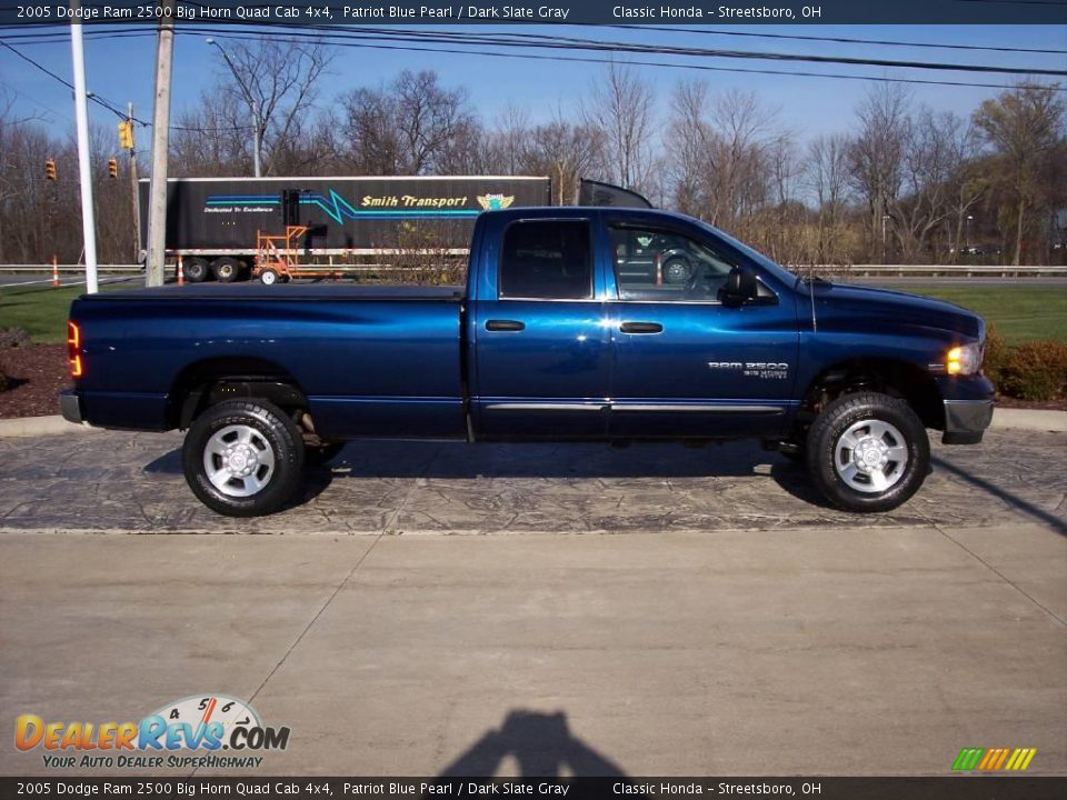 2005 Dodge Ram 2500 Big Horn Quad Cab 4x4 Patriot Blue Pearl / Dark Slate Gray Photo #3