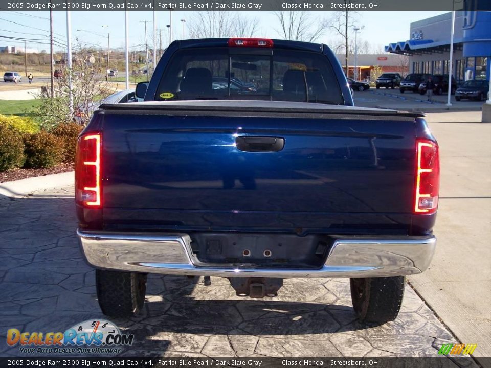 2005 Dodge Ram 2500 Big Horn Quad Cab 4x4 Patriot Blue Pearl / Dark Slate Gray Photo #7