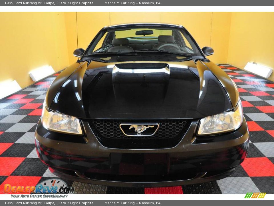 1999 Ford Mustang V6 Coupe Black / Light Graphite Photo #2