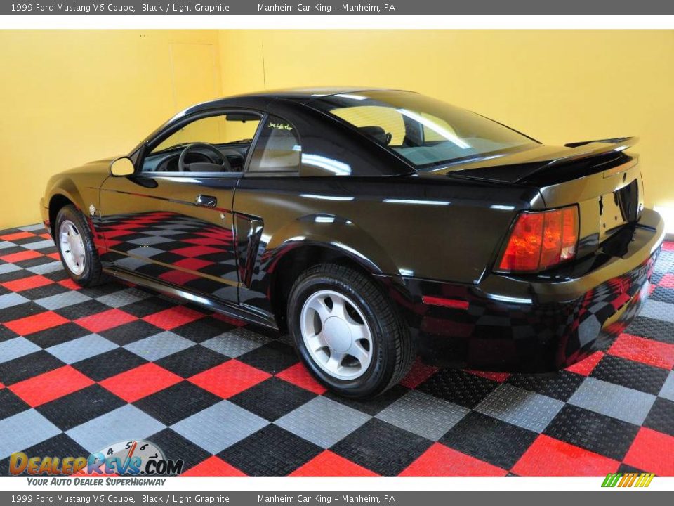 1999 Ford Mustang V6 Coupe Black / Light Graphite Photo #4