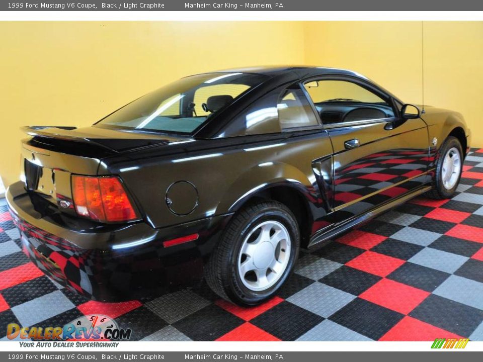 1999 Ford Mustang V6 Coupe Black / Light Graphite Photo #6