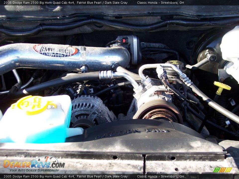 2005 Dodge Ram 2500 Big Horn Quad Cab 4x4 Patriot Blue Pearl / Dark Slate Gray Photo #25