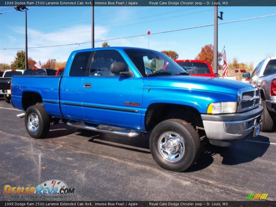 Intense Blue Pearl 1999 Dodge Ram 2500 Laramie Extended Cab 4x4 Photo #2