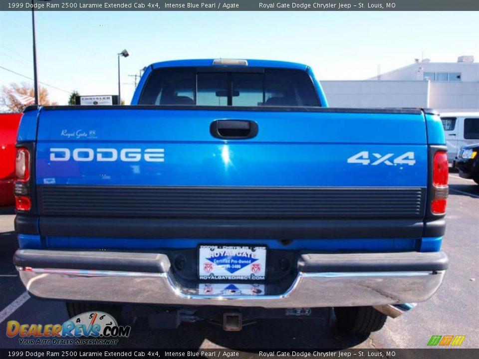 1999 Dodge Ram 2500 Laramie Extended Cab 4x4 Intense Blue Pearl / Agate Photo #6