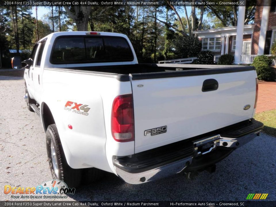 2004 Ford F350 Super Duty Lariat Crew Cab 4x4 Dually Oxford White / Medium Parchment Photo #5