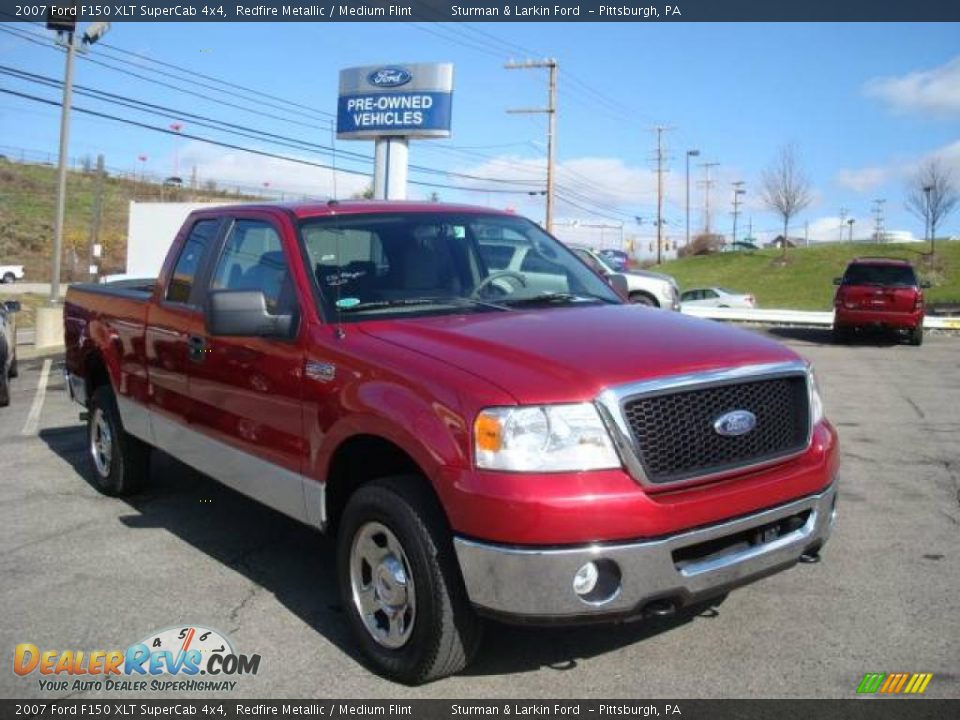 2007 Ford F150 XLT SuperCab 4x4 Redfire Metallic / Medium Flint Photo #1