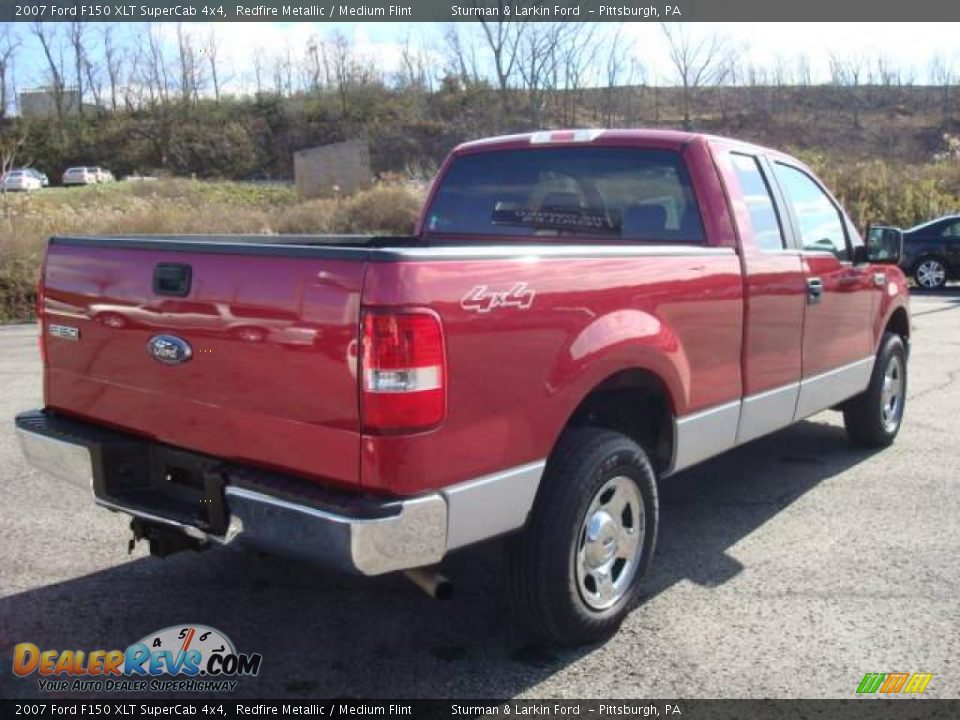 2007 Ford F150 XLT SuperCab 4x4 Redfire Metallic / Medium Flint Photo #3