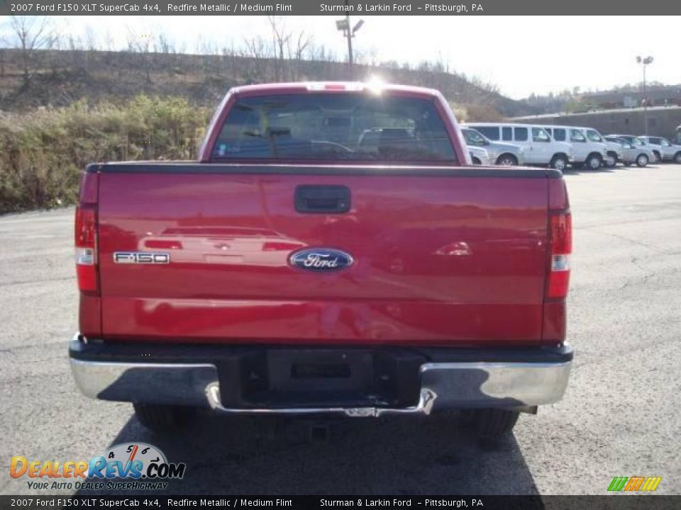 2007 Ford F150 XLT SuperCab 4x4 Redfire Metallic / Medium Flint Photo #4