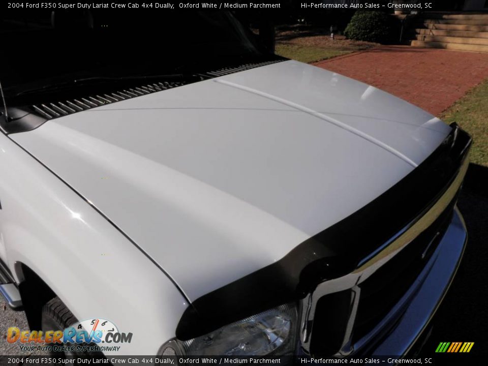 2004 Ford F350 Super Duty Lariat Crew Cab 4x4 Dually Oxford White / Medium Parchment Photo #15
