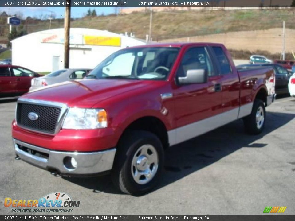 2007 Ford F150 XLT SuperCab 4x4 Redfire Metallic / Medium Flint Photo #7