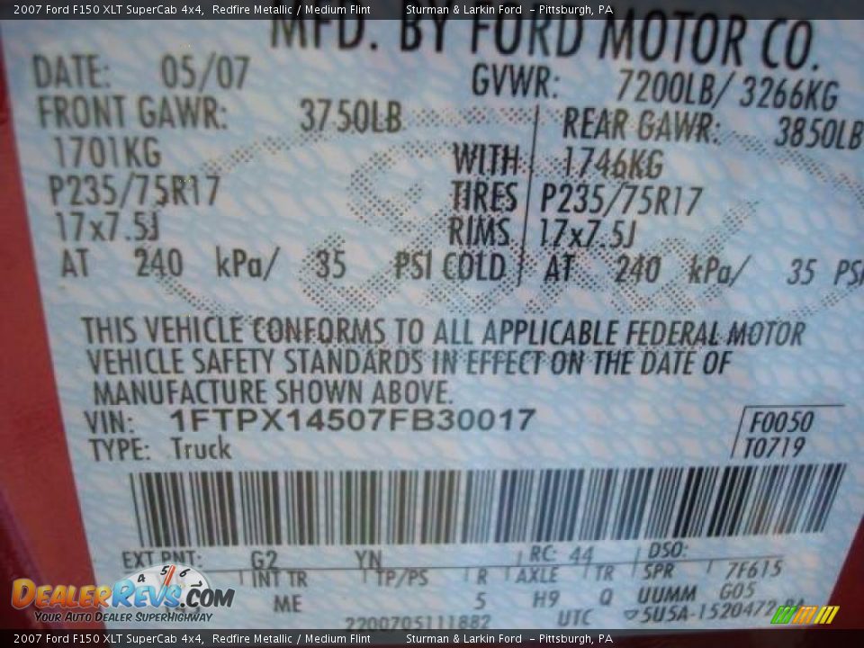 2007 Ford F150 XLT SuperCab 4x4 Redfire Metallic / Medium Flint Photo #19