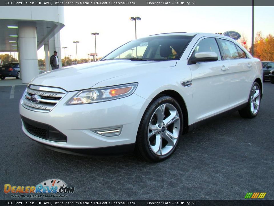2010 Ford Taurus SHO AWD White Platinum Metallic Tri-Coat / Charcoal Black Photo #6