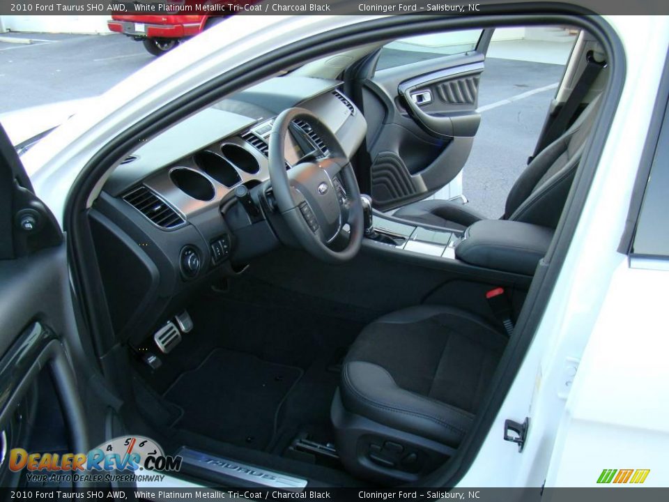 2010 Ford Taurus SHO AWD White Platinum Metallic Tri-Coat / Charcoal Black Photo #8