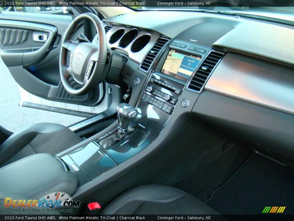 2010 Ford Taurus SHO AWD White Platinum Metallic Tri-Coat / Charcoal Black Photo #13