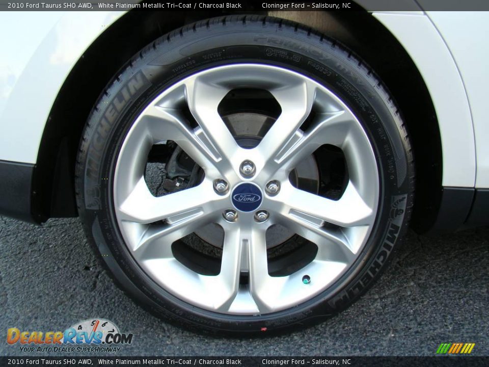 2010 Ford Taurus SHO AWD White Platinum Metallic Tri-Coat / Charcoal Black Photo #15