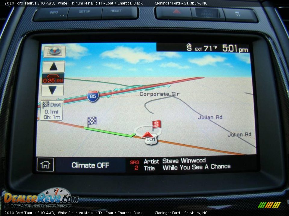 2010 Ford Taurus SHO AWD White Platinum Metallic Tri-Coat / Charcoal Black Photo #23