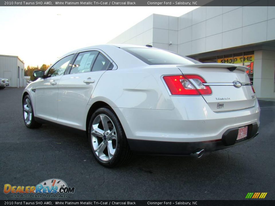 2010 Ford Taurus SHO AWD White Platinum Metallic Tri-Coat / Charcoal Black Photo #33