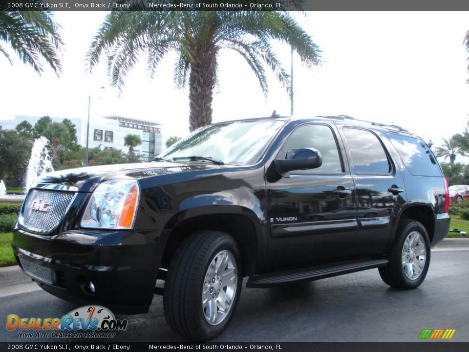 2008 GMC Yukon SLT Onyx Black / Ebony Photo #2
