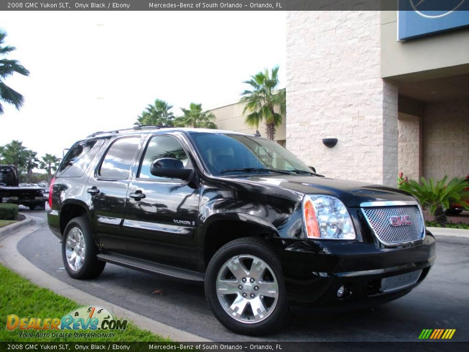 2008 GMC Yukon SLT Onyx Black / Ebony Photo #4