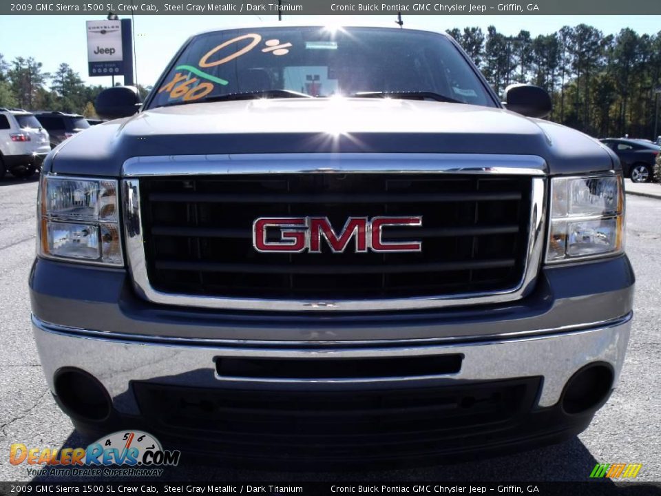 2009 GMC Sierra 1500 SL Crew Cab Steel Gray Metallic / Dark Titanium Photo #3