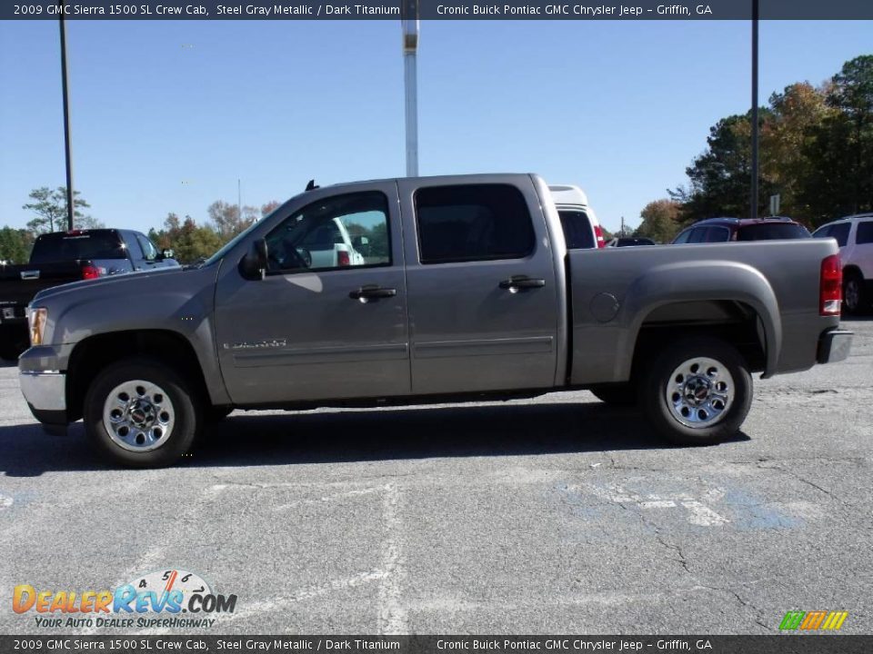2009 GMC Sierra 1500 SL Crew Cab Steel Gray Metallic / Dark Titanium Photo #5