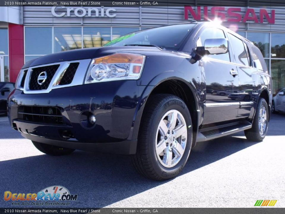 2010 Nissan Armada Platinum Navy Blue Pearl / Stone Photo #1